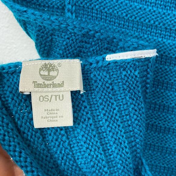 Timberland Knit Scarf Teal Blue - Picture 5 of 5